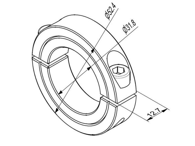 Stopp ring for 1 1/4